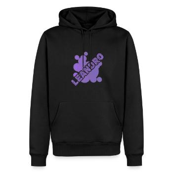 Haustier für Leandro Vorname Tier - Männer Premium Bio Hoodie - Schwarz - Vorne - Nico (187cm)