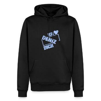 Couple Deniz - Männer Premium Bio Hoodie - Schwarz - Vorne - Nico (187cm)