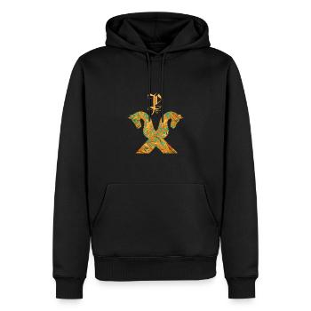pferdegiebel e 95 p - Männer Premium Bio Hoodie - Schwarz - Vorne - Nico (187cm)