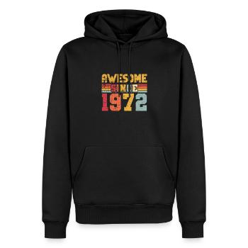 Jahrgang 1972 Birthday Geburtstag Vintage Lustige - Männer Premium Bio Hoodie - Schwarz - Vorne - Nico (187cm)