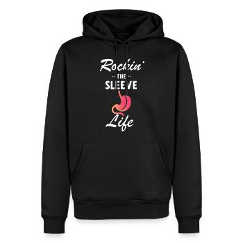 Conception de pontage gastrique et de pontage gastrique - Sweat à capuche Premium bio Homme - noir - Devant - Nico (187cm)