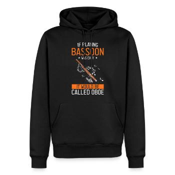 Conception bassoniste pour orchestre à vent - Sweat à capuche Premium bio Homme - noir - Devant - Nico (187cm)