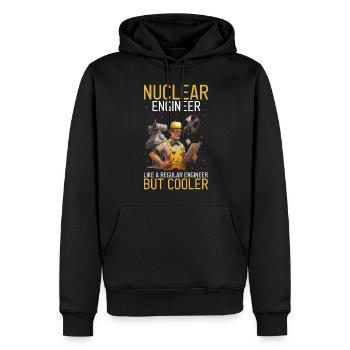 Kernenergie Spruch für Kernenergie - Männer Premium Bio Hoodie - Schwarz - Vorne - Nico (187cm)