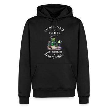 Nuklearingenieur für Kernkraftwerk und Kernenergie - Männer Premium Bio Hoodie - Schwarz - Vorne - Nico (187cm)