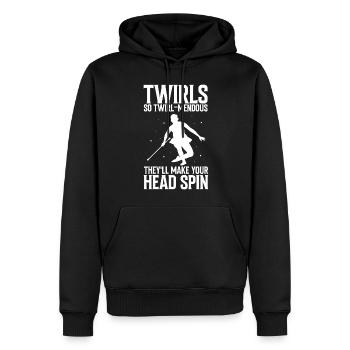 Professionelles Stabdänzerin für Majorette - Männer Premium Bio Hoodie - Schwarz - Vorne - Nico (187cm)