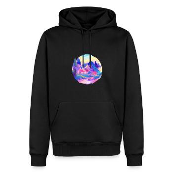 crystalline landscape nature 2 - Men’s Premium Organic Hoodie - black - Front - Nico (187cm)