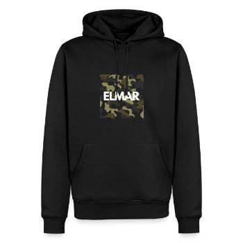 Elmar Name Hoodie Men Good Quality Camouflage - Men’s Premium Organic Hoodie - black - Front - Nico (187cm)