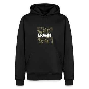 Erwin Name Hoodie Männer gute Qualität camouflage - Männer Premium Bio Hoodie - Schwarz - Vorne - Nico (187cm)