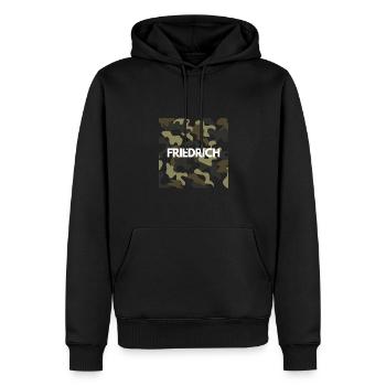 Friedrich Name Hoodie Men Quality camouflage - Men’s Premium Organic Hoodie - black - Front - Nico (187cm)