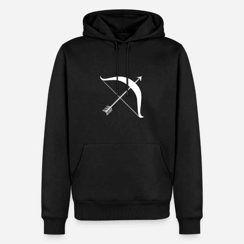 Bogen Schütze Sternzeichen - Männer Premium Bio Hoodie - Schwarz