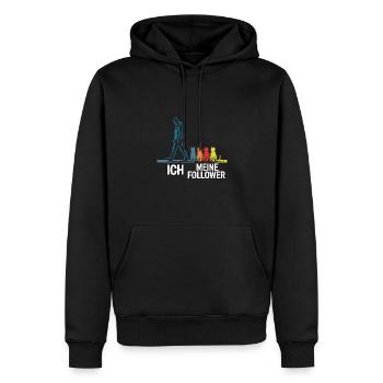 Me & My Followers – Cat Humor Design - Men’s Premium Organic Hoodie - black - Front - Nico (187cm)