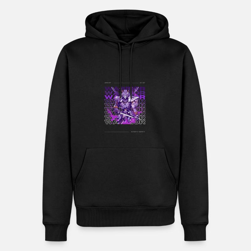 Krieger Samurai - Männer Premium Bio Hoodie - Schwarz