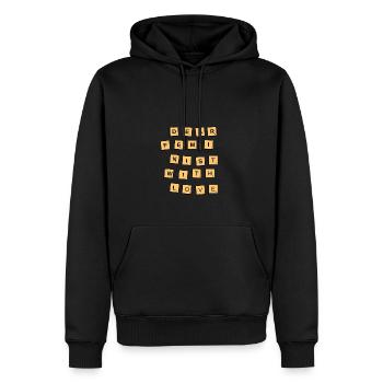Modern Woman of the Century - Men’s Premium Organic Hoodie - black - Front - Nico (187cm)