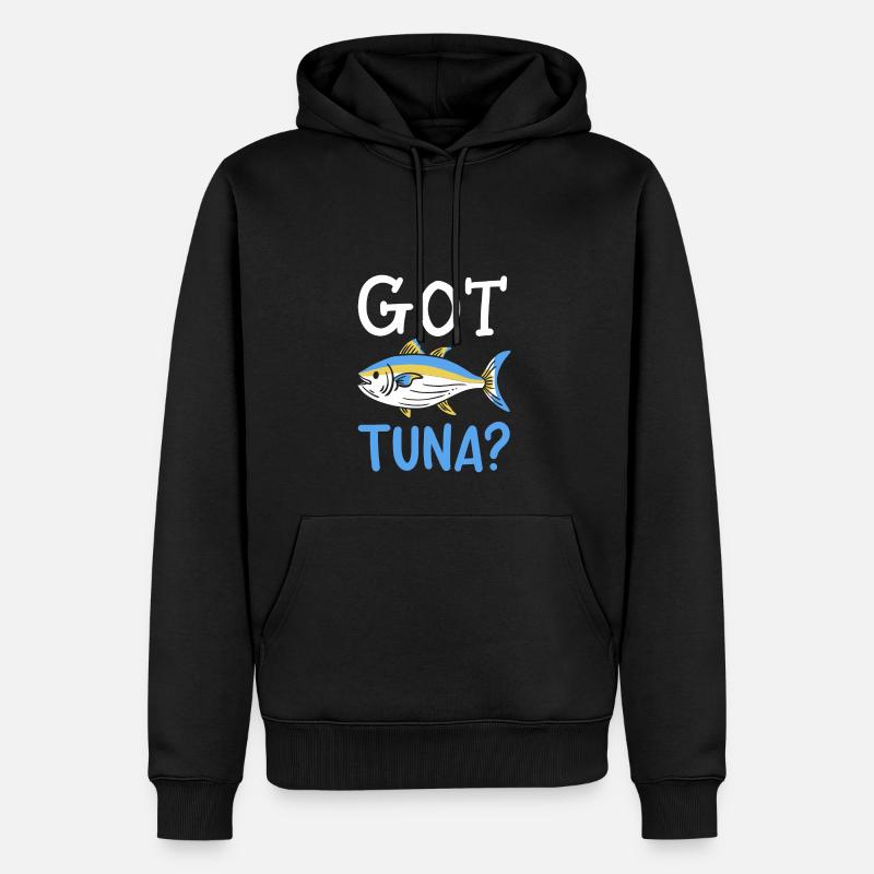 Thunfisch - Männer Premium Bio Hoodie - Schwarz