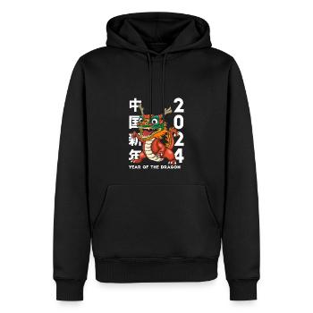 Chinesisches Neujahr Drache China Asian I Geschenk - Männer Premium Bio Hoodie - Schwarz - Vorne - Nico (187cm)