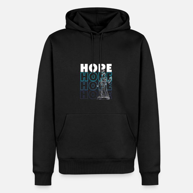 Hoffnung - Männer Premium Bio Hoodie - Schwarz