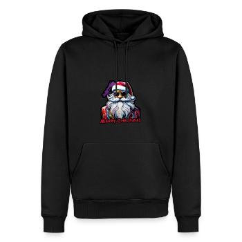 joyeux noël - Sweat à capuche Premium bio Homme - noir - Devant - Nico (187cm)