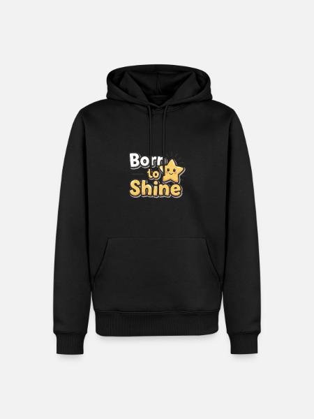 Né pour briller – Strahlender Stern - Sweat à capuche Premium bio Homme - noir
