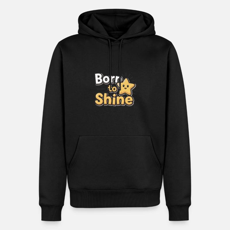 Né pour briller – Strahlender Stern - Sweat à capuche Premium bio Homme - noir