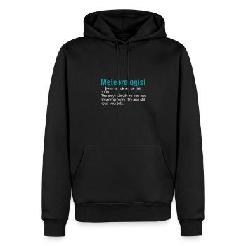 Meteorologe Wetter Meteorologie - Männer Premium Bio Hoodie - Schwarz - Vorne - Nico (187cm)