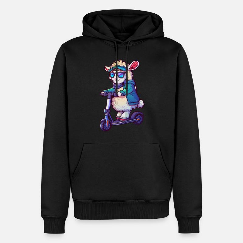 Schaf Roller - Männer Premium Bio Hoodie - Schwarz