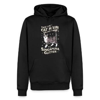 Katze Singapura Geschenk - Männer Premium Bio Hoodie - Schwarz - Vorne - Nico (187cm)