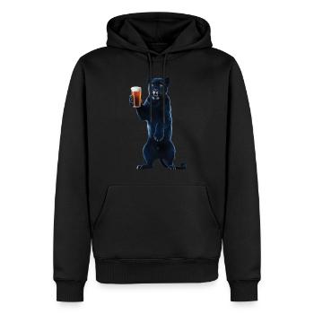 Panther Bier - Männer Premium Bio Hoodie - Schwarz - Vorne - Nico (187cm)