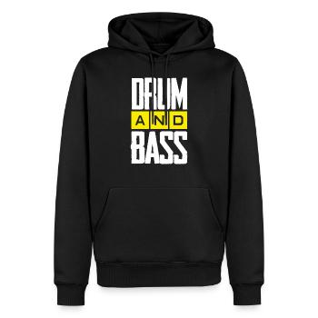 Drum&Bass 2k15 - Männer Premium Bio Hoodie - Schwarz - Vorne - Nico (187cm)