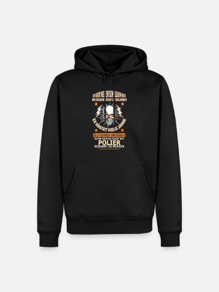 POLIER - Männer Premium Bio Hoodie - Schwarz