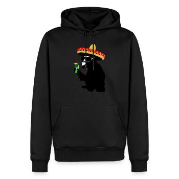 Funky Monkey - Sweat à capuche Premium bio Homme - noir - Devant - Nico (187cm)