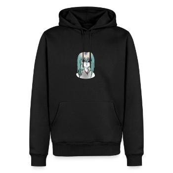 Huebsches Maedchen - Männer Premium Bio Hoodie - Schwarz - Vorne - Nico (187cm)