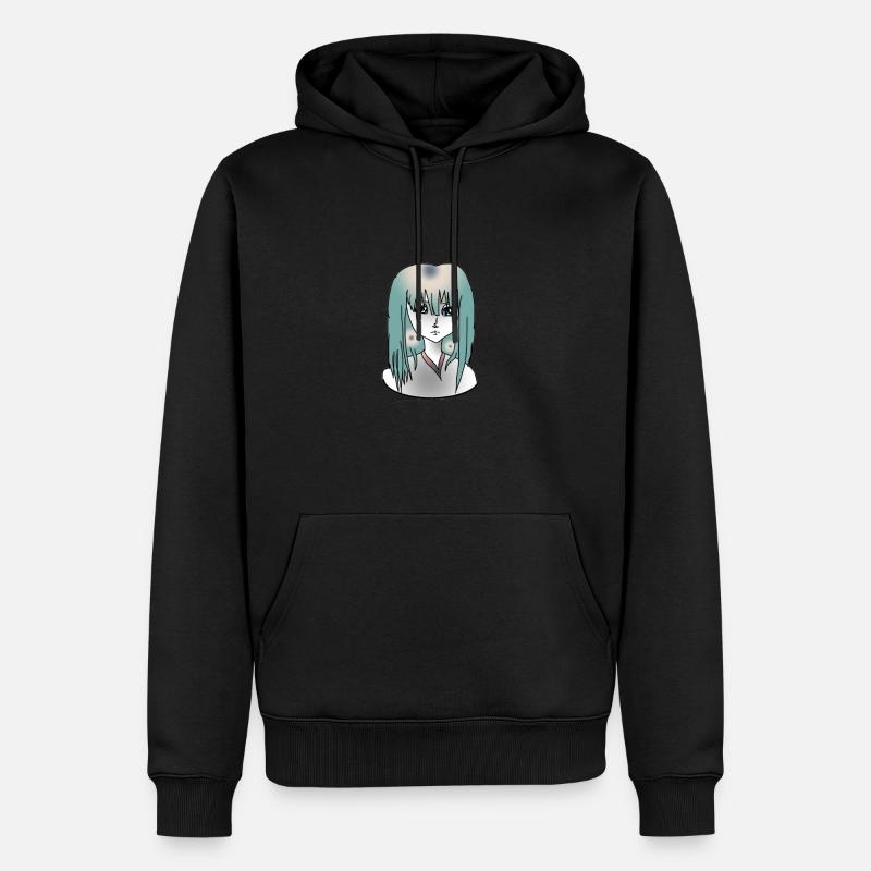 Huebsches Maedchen - Männer Premium Bio Hoodie - Schwarz