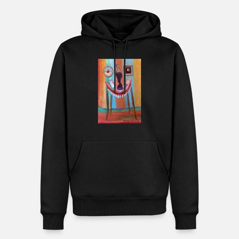 dents de table - Sweat à capuche Premium bio Homme - noir