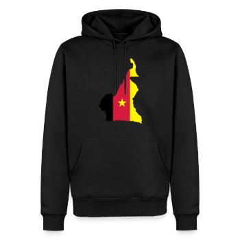 Kamerun - Männer Premium Bio Hoodie - Schwarz - Vorne - Nico (187cm)