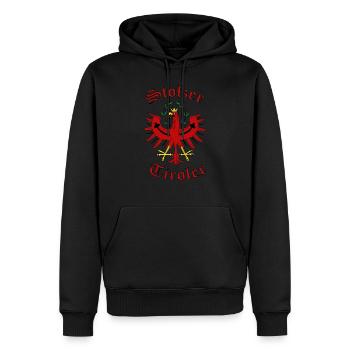 Stolzer Tiroler - Männer Premium Bio Hoodie - Schwarz - Vorne - Nico (187cm)