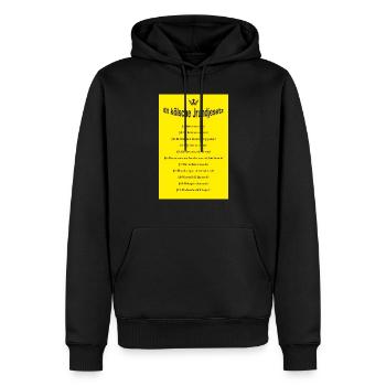 Poster Et Kölsche Jrundjesetz - Männer Premium Bio Hoodie - Schwarz - Vorne - Nico (187cm)