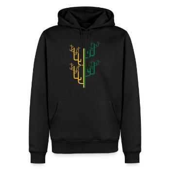 kunst äste cool großer wüste kaktus design muster - Männer Premium Bio Hoodie - Schwarz - Vorne - Nico (187cm)