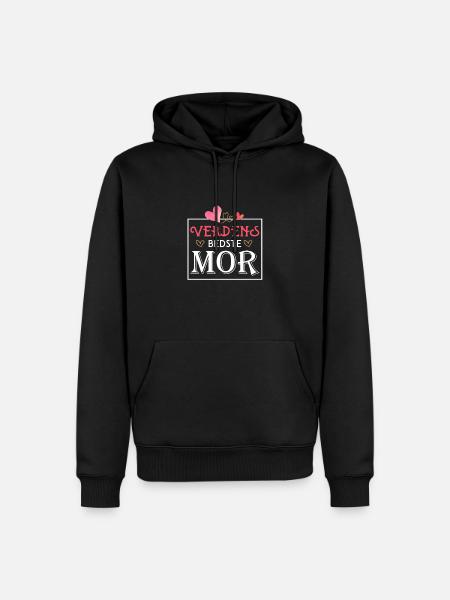 Verdens Bedste Mor - Herre Premium økologisk hoodie - sort