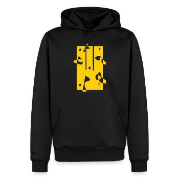 KUNST - Eine Ikone - Männer Premium Bio Hoodie - Schwarz - Vorne - Nico (187cm)