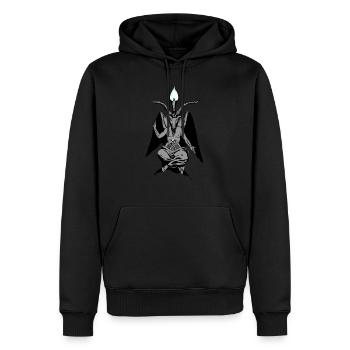 baphomet - Sweat à capuche Premium bio Homme - noir - Devant - Nico (187cm)