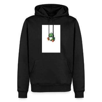 fat yoshi better - Männer Premium Bio Hoodie - Schwarz - Vorne - Nico (187cm)