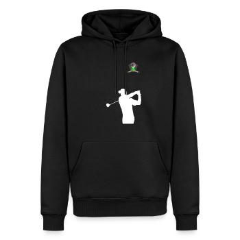 Golf Golfer - Men’s Premium Organic Hoodie - black - Front - Nico (187cm)
