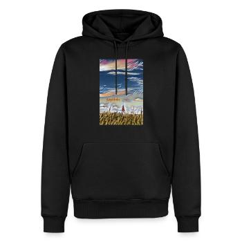 Kugelbake - Männer Premium Bio Hoodie - Schwarz - Vorne - Nico (187cm)