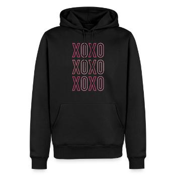 XOXO - Sweat à capuche Premium bio Homme - noir - Devant - Nico (187cm)