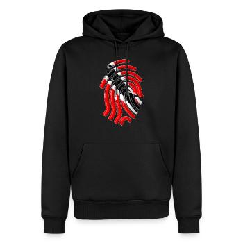 Trinidad-Flagge - Männer Premium Bio Hoodie - Schwarz - Vorne - Nico (187cm)