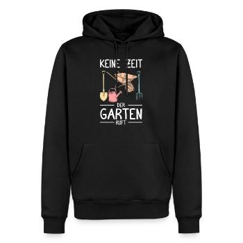 Keine Zeit Der Garten Ruft Gärtner Gartenbau Spruc - Männer Premium Bio Hoodie - Schwarz - Vorne - Nico (187cm)