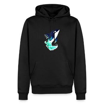 orca whale - Männer Premium Bio Hoodie - Schwarz - Vorne - Nico (187cm)