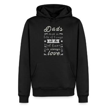 Cool Dads quotes love Design - Men’s Premium Organic Hoodie - black - Front - Nico (187cm)