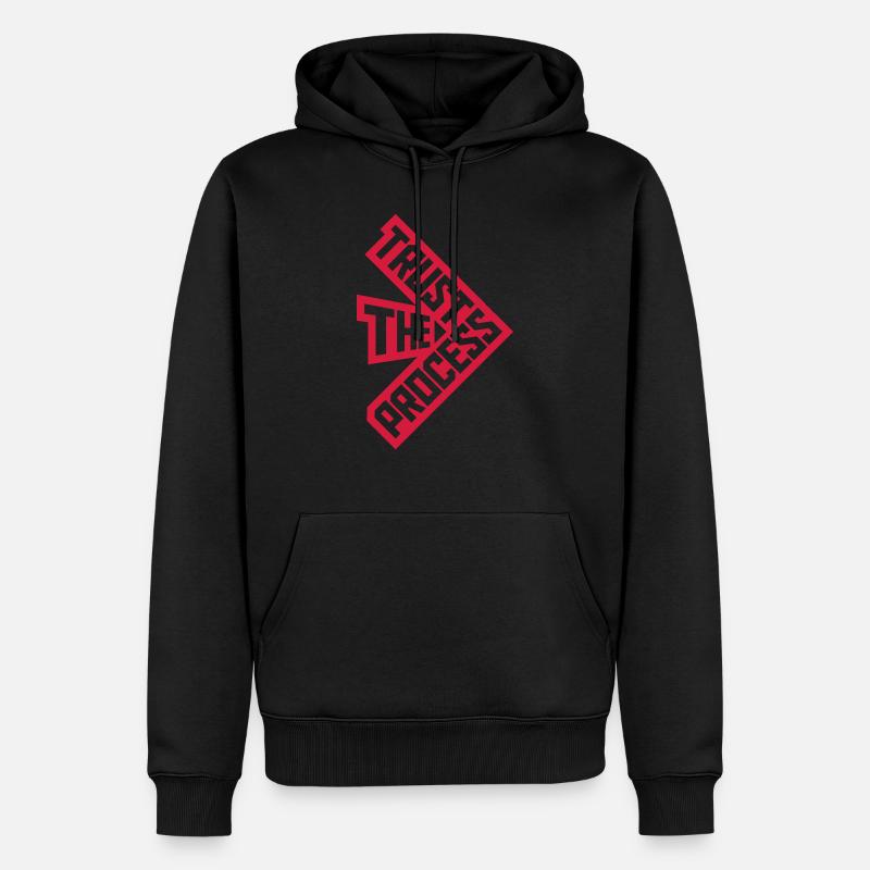 trust the process Zitat - Männer Premium Bio Hoodie - Schwarz