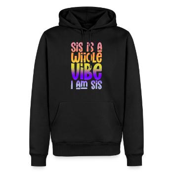 Sis est toute une ambiance, je suis Sis 2 - Sweat à capuche Premium bio Homme - noir - Devant - Nico (187cm)